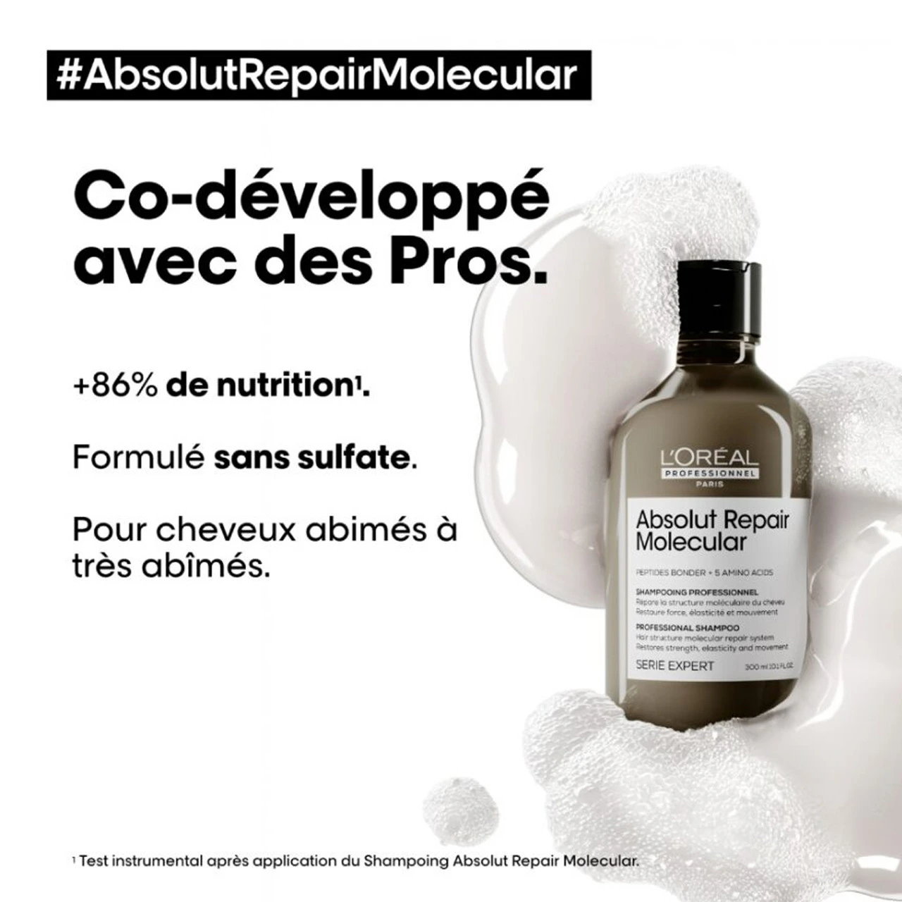 Shampooing Absolut Repair Molecular L'Oréal Professionnel 300 Ml – Image 2