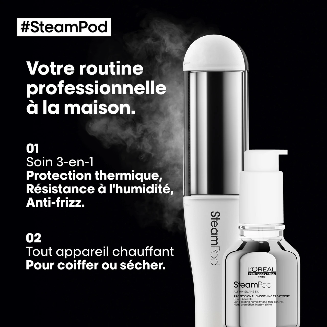 Soin Lissant 3-en-1 Steampod L'Oréal Professionnel 50ml – Image 5