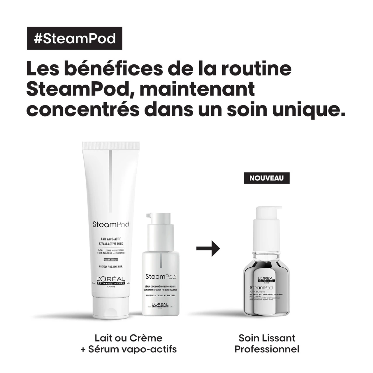 Soin Lissant 3-en-1 Steampod L'Oréal Professionnel 50ml – Image 3