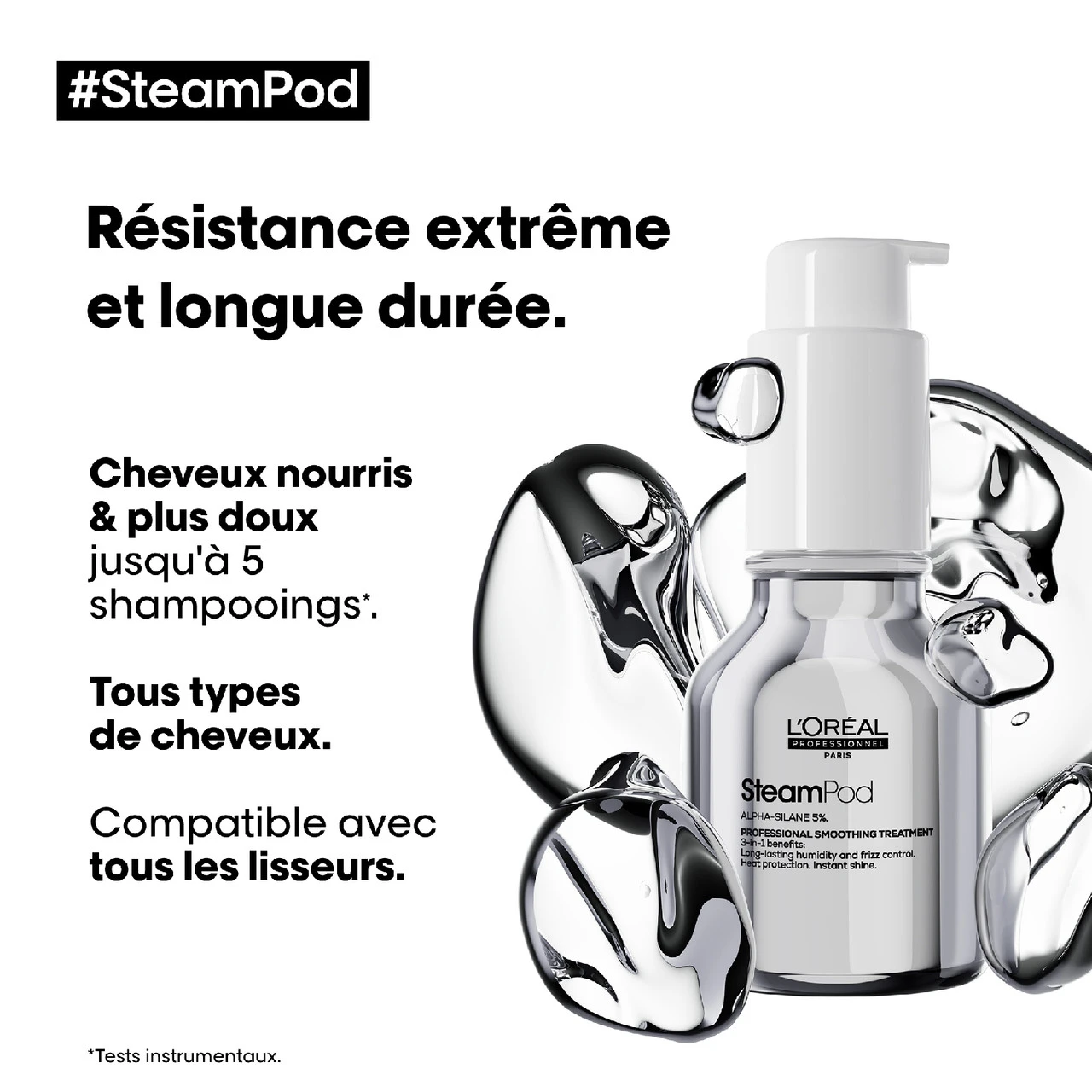 Soin Lissant 3-en-1 Steampod L'Oréal Professionnel 50ml – Image 2