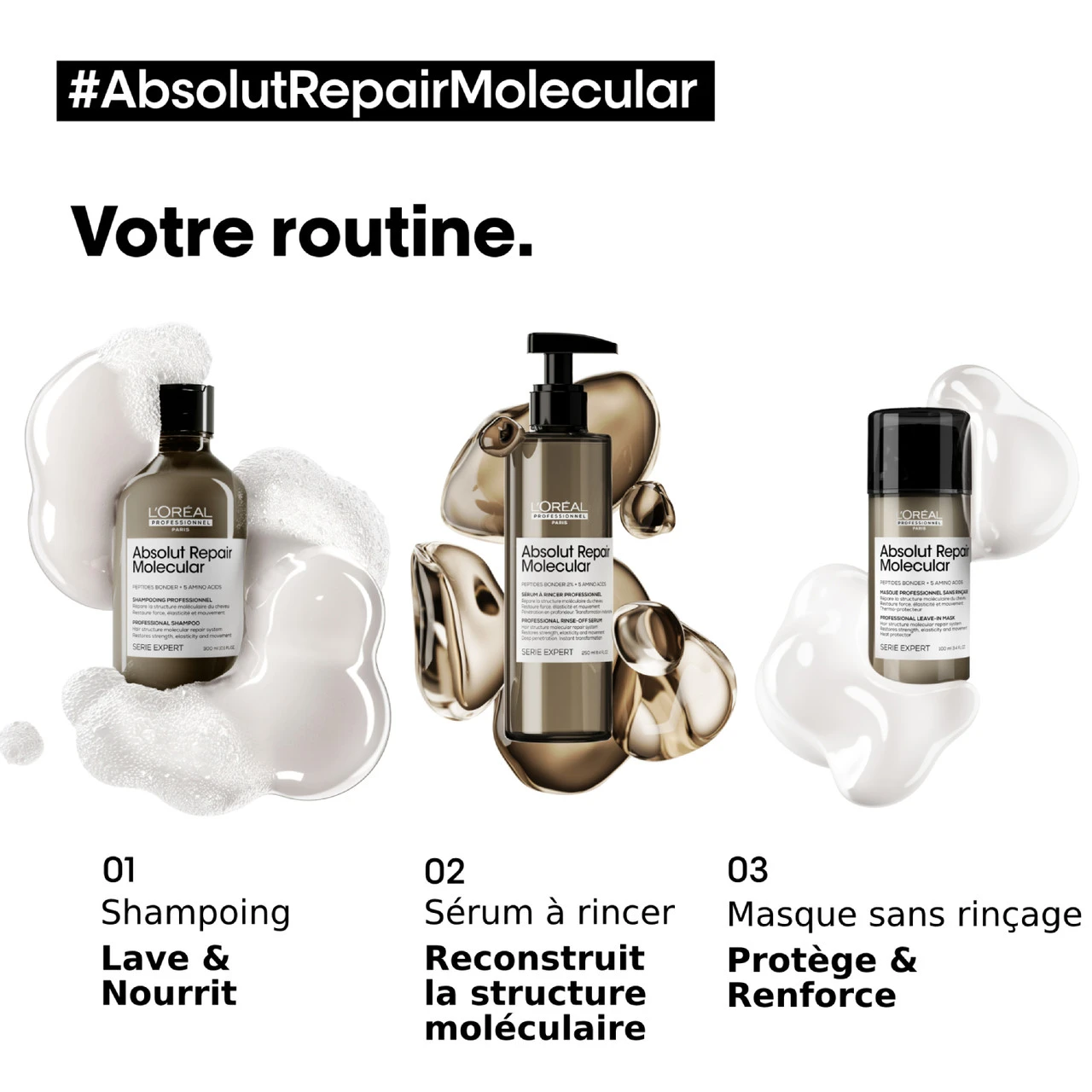 Sérum à Rincer Absolut Repair Molecular L'Oréal Professionnel 250 Ml – Image 6