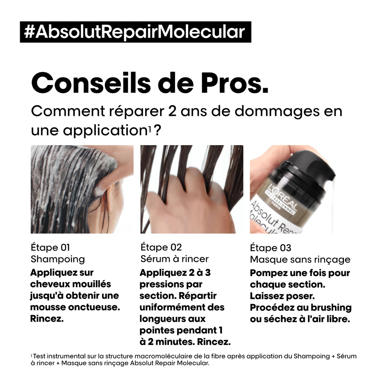 Shampooing Absolut Repair Molecular L'Oréal Professionnel 500 Ml – Image 6