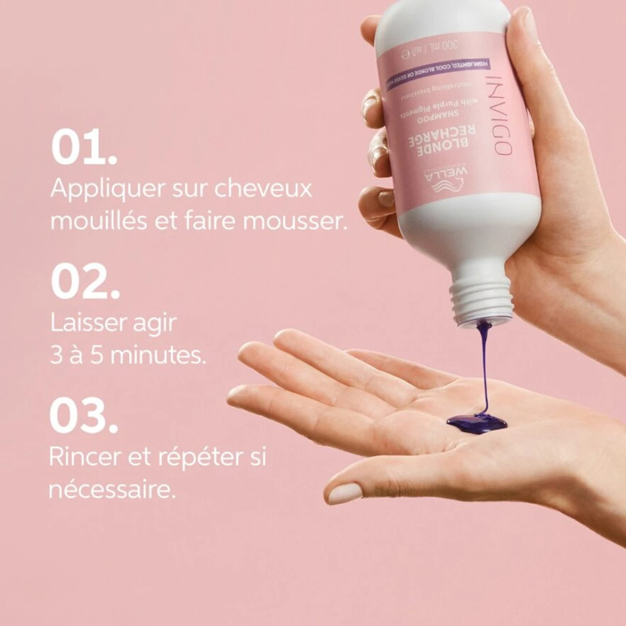 Shampooing Blonde Recharge Invigo Wella 500 Ml – Image 3