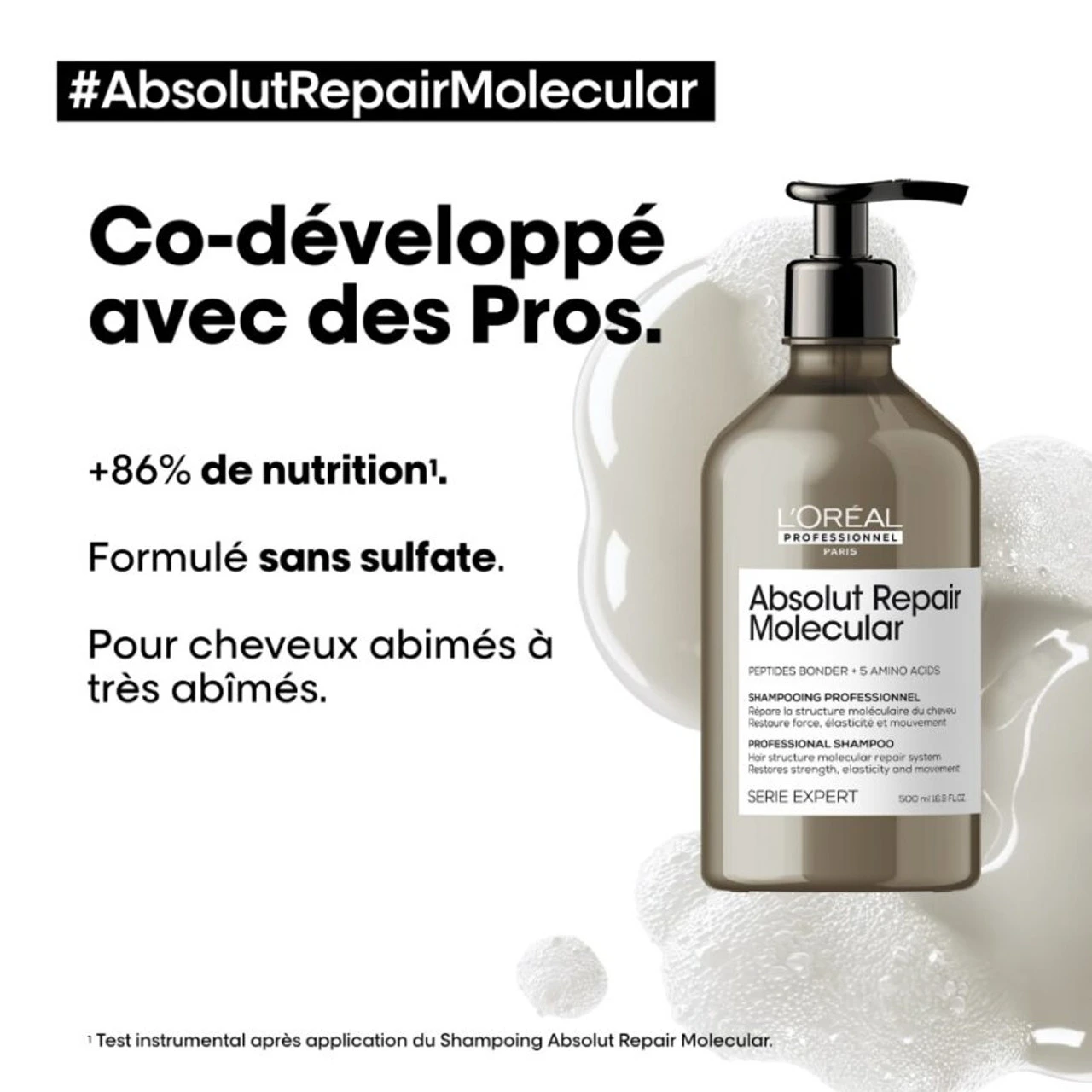 Shampooing Absolut Repair Molecular L'Oréal Professionnel 500 Ml – Image 2