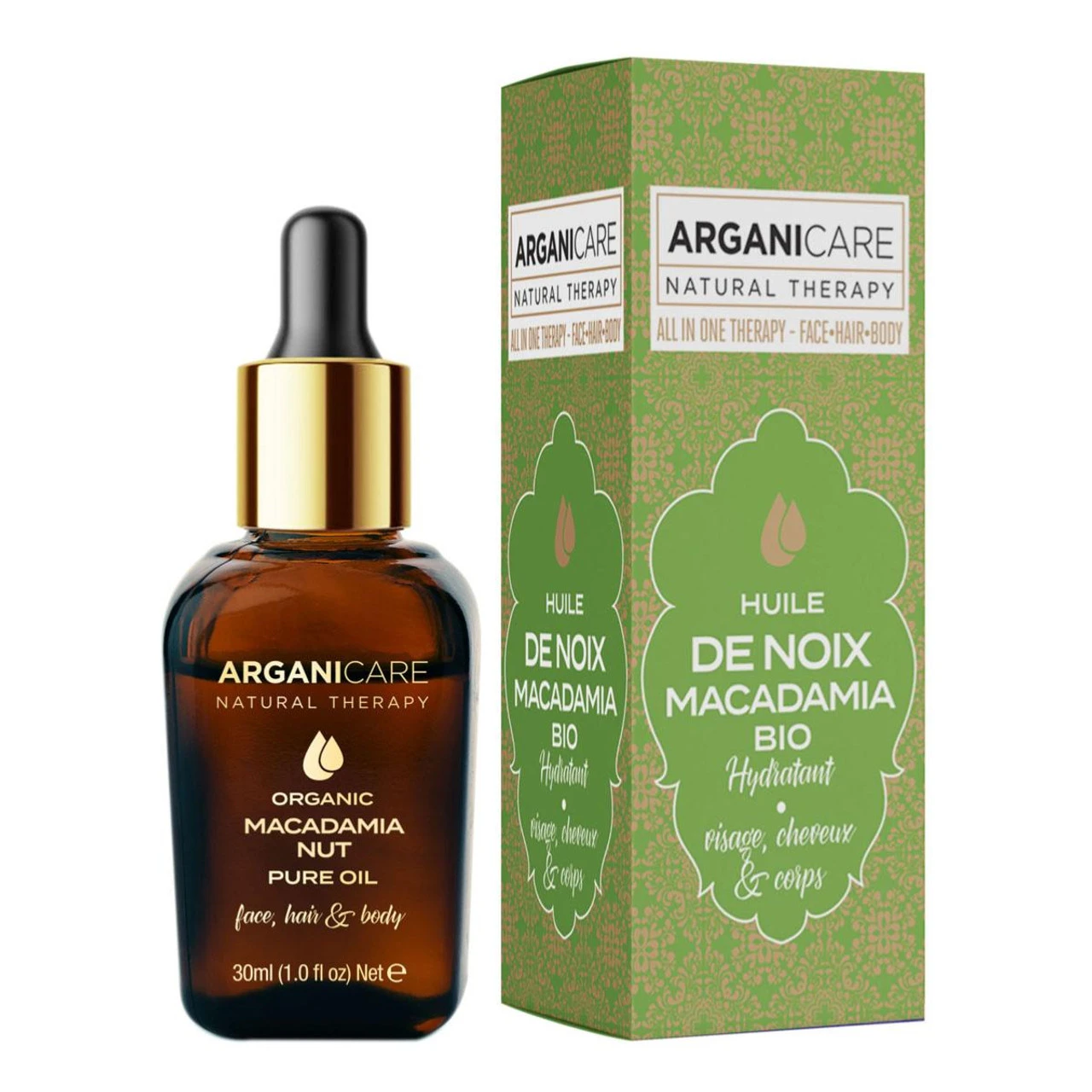 Huile Noix De Macadamia Bio Arganicare 30ml