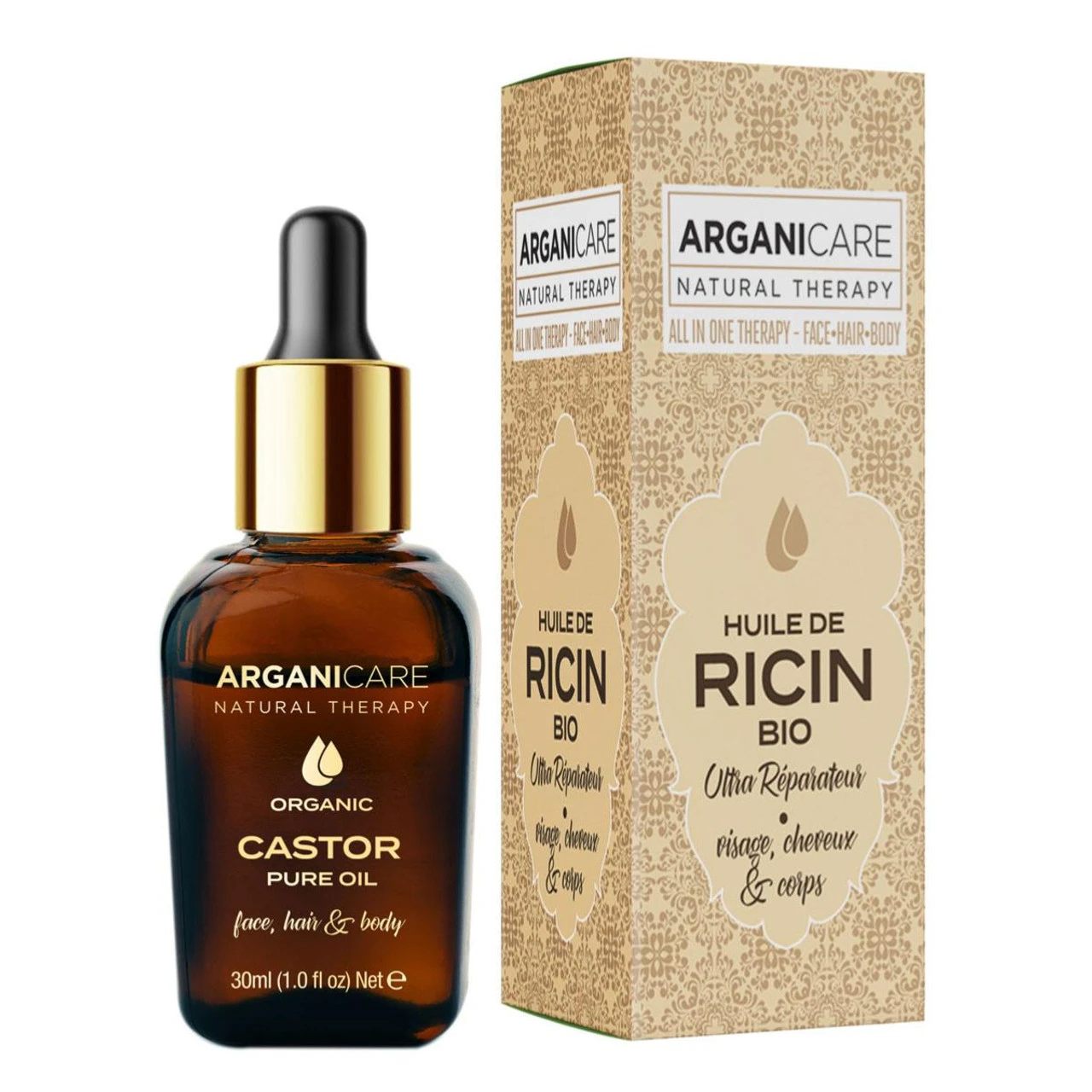 Huile Ricin Bio Arganicare 30ml