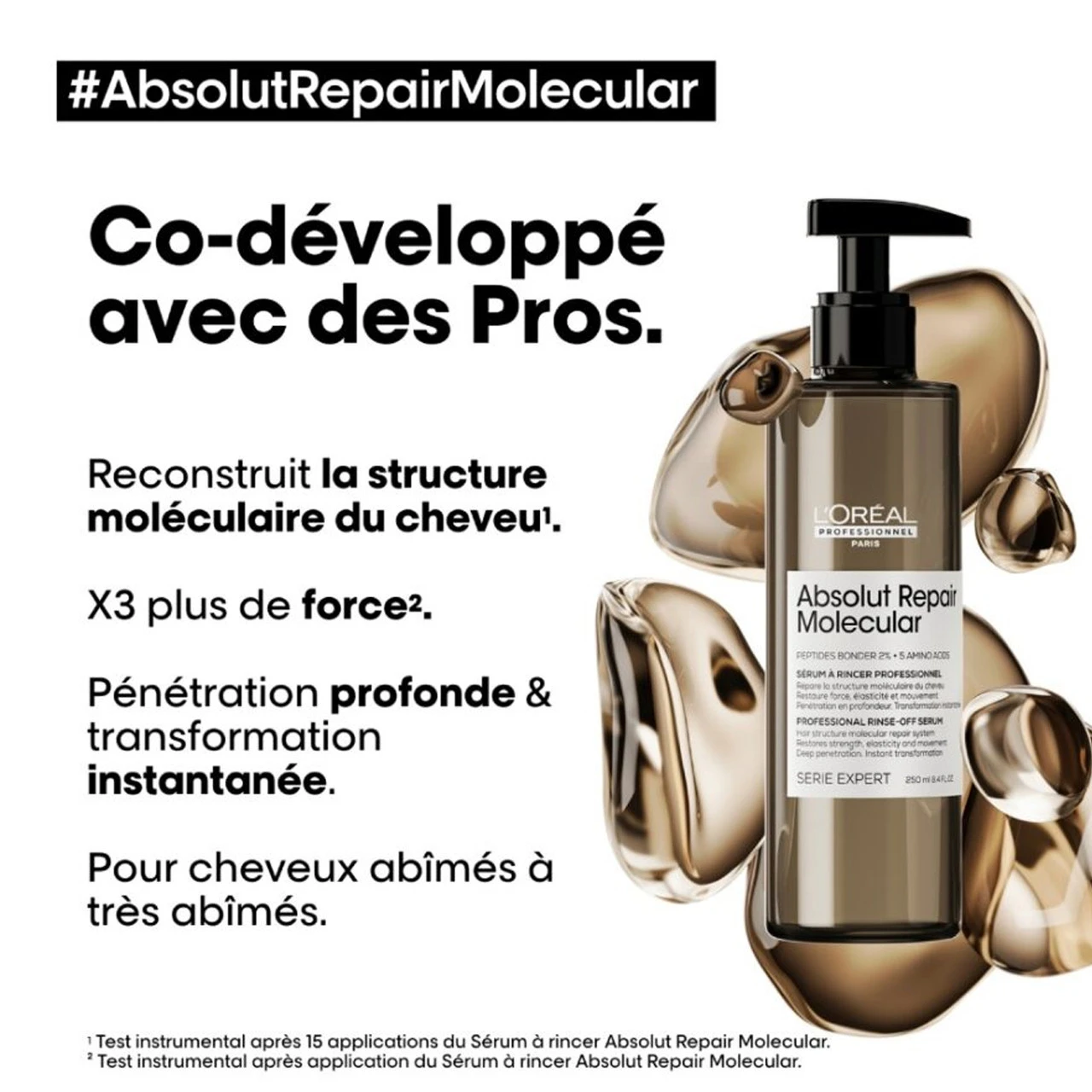 Sérum à Rincer Absolut Repair Molecular L'Oréal Professionnel 250 Ml – Image 3